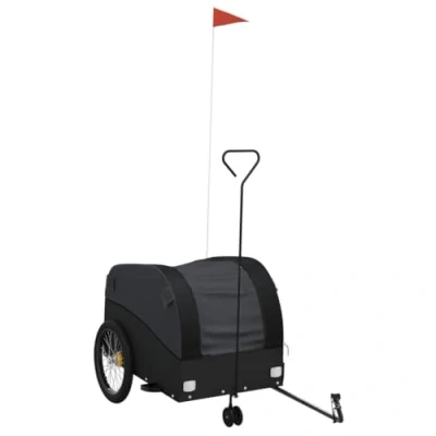 Image of vidaXL Bike Trailer Black 45 kg Iron