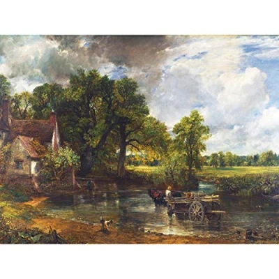 Image of Constable The Hay Wain Landscape Painting Large Wall Art Poster Print Thick Paper 18X24 Inch