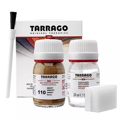 Image of Tarrago Dye With Primer For Natural And Synthetic Leather Shoes Self Shine Color Preparer 90 Colours, 25ml
