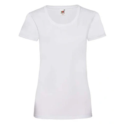 Image of Fruit of the Loom Women&#039;s Short Sleeve T Shirt White X Large