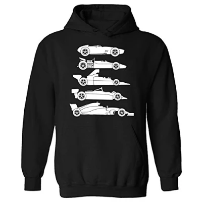Image of Evolution of The Formula F Car 1 One Pullover Hoodie Black (XL)