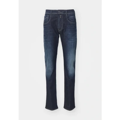 Image of REPLAY Adult M914 Anbass Hyperflex Jeans, Dark Blue 007 6, 34W / 30L