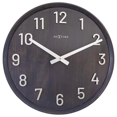 Image of NeXtime Wall Clock, Wood, Black, One Size
