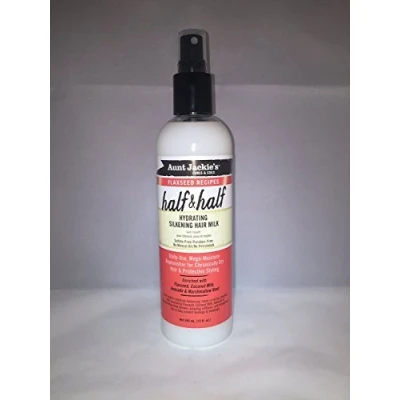 Image of Aunt Jackie&#039;s Flaxseed Recipes Half &amp; Hydrating Silkening Hair Milk 12 oz. by