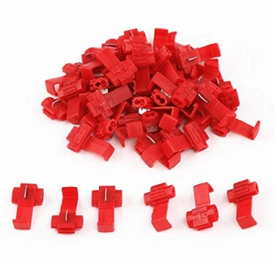 Image of Scotch Lock Wire Connectors Quick Splice Terminals Crimp Electrical Red Pack of 25