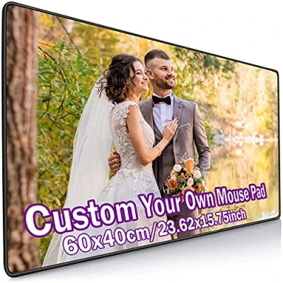 Image of NC Custom Photo Mouse Pad, Large Professional Gaming Mat with Stitched Edges, Creative Gift, Personalized Desk 60x40cm
