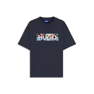 Image of HUGO Nugix Print Tshirt, Men&#039;s, Size: XS, Navy
