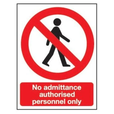 Image of Sitesafe NO Admittance Authorised Personnel Only Vinyl Sign 148 x 210mm