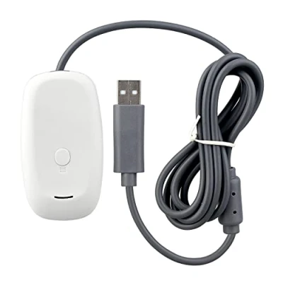 Image of OSTENT USB Wireless Controller PC Laptop Receiver Compatible for Microsoft Xbox 360 Slim Game Color White