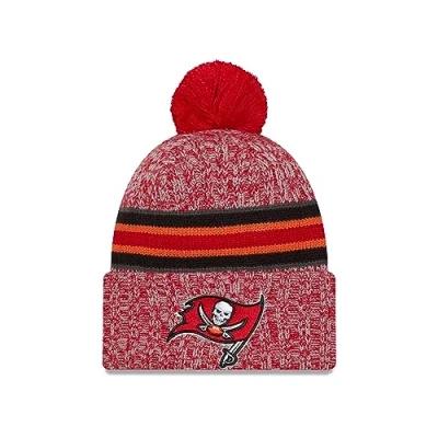 Image of New Era Tampa Bay Buccaneers NFL 2023 Sideline Sport Knit OTC Red Beanie