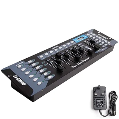 Image of Dmx Controller, 240 Scenes Stage Lighting Console Controller 192CH DMX512 DJ Disco Party Light UK Plug,For Editing Program Of