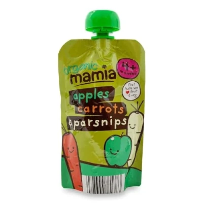Image of Mamia Apples Carrots &amp; Parsnips Puree 4+ Months 120g