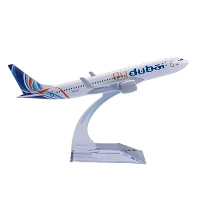 Image of Bswath Model Plane 1:400 Scale Dubai B737 Airplane Diecast Airplanes Metal for Gift