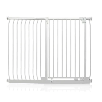 Image of Safetots Extra Tall Elite Safety Gate, 134cm 143cm, Matt White, 96.8cm in Height, Pressure Fit Stair Baby Gate for Doors Hallways and Spaces, Barrier, Easy Installation