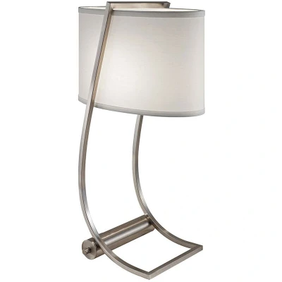 Image of Lex 1 Light Table Lamp Brushed Steel, E27