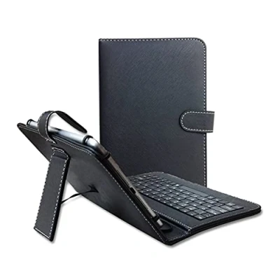 Image of ENJOY UNIQUE 9/9.7/10/10.1 inch Tablet Keyboard Case Cover Universal with QWERTY for 9&quot; 10&quot; 10.1&quot; 10.8 (Micro USB Plug +Type C adapter)
