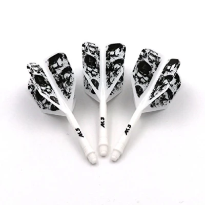 Image of CUESOUL ROST Integrated Dart Shaft and Flights,big wing shape,Set of 3 pcs Skull Pattern(CSAK 5KL11)