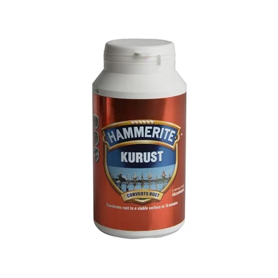 Image of Hammerite Kurust Rust Remover for Metal. Treatment and Converter Metal Interior Exterior to Remove Brown Spots 90ml