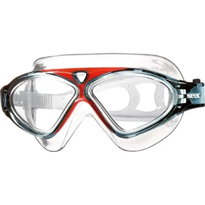 Image of SEAC Aquatech, Swimming goggles for men and women use in the pool Open Water, White/Silver