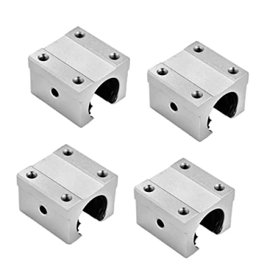 Image of CNCMANS 4Pcs SBR16UU Linear Rail Bearing Slide Block 16mm Aluminum Open Block, CNC Parts for SBR16 Guide