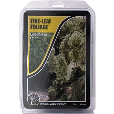 Image of Woodland Scenics Fine Leaf Foliage 75 Square Inches Light Green