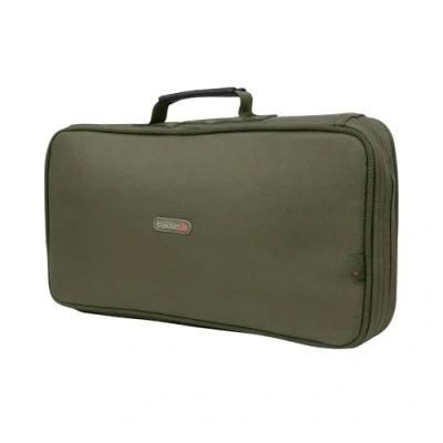 Image of Trakker NXG Buzzer Bar Bag Suitable for 2 and 3 Rod Buzz Setups up to 15 Inches Internal Zipped Pocket Batteries Indicators Inner Protection Pad Heavy Duty Zips Code 204340