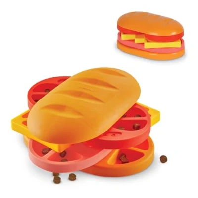 Image of Brightkins Spinning Pupstrami Treat Puzzle, Interactive Toy for Dogs, Non Skid Dispenser Dog Mental Stimulation &amp; Slow Feeding, 1 Piece