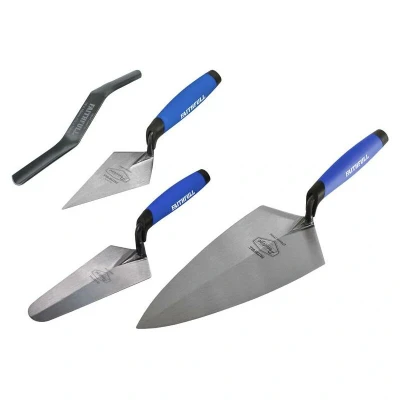 Image of Faithfull Prestige Professional Brick Trowel Set, 4 Piece