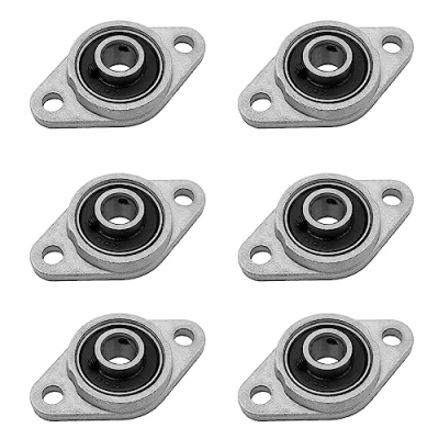 Image of GOIYZTTR 6 Pcs Self Aligning Pillow Block, Bore 8mm Block Flange Bearing Shaft KFL08 Inner Ball Mounted for KFL Series Conveyor Systems