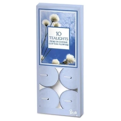Image of Marco Paul Cotton Scented Tea Lights Long Burn Lasting Candles Multipack 4 Hour Coloured Small Tealight