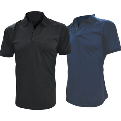 Image of Sitesafe 65/35 Medium Black Polo Shirt