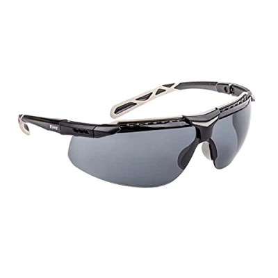 Image of Riley Flux Safety Glasses Ultra Lightweight Protective Work Eyewear with Soft Nose Bridge (Grey Lens)