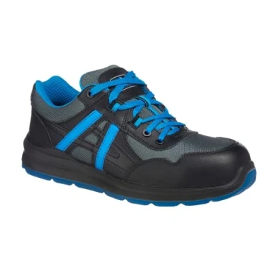 Image of Portwest Compositelite Mersey Trainer S1P Black/Blue UK 3 EU 36