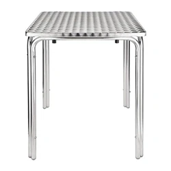 Image of Bolero Steel and Aluminium Square Leg Table 600mm
