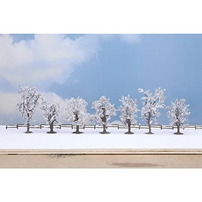 Image of Noch 25075 8 10 cm High Winter Trees Landscape Modelling (7 Piece)