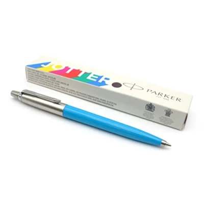 Image of Parker Jotter Originals Ballpoint Pen Sky Blue Finish 60s Pop Art Collection Ink Gift Boxed