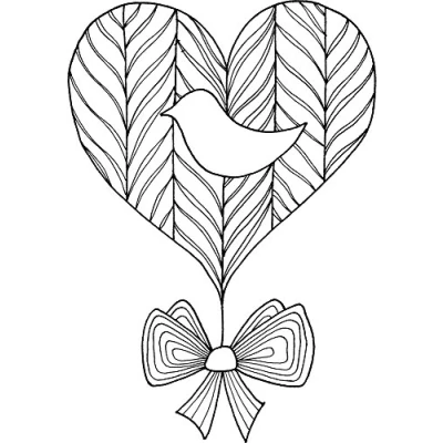 Image of Lindsay Mason Designs LM Folk Heart Ready to Go Clear Stamp