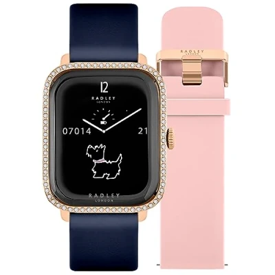 Image of Radley Series 20 Smart Calling Watch with interchangeable Cobweb Silicone and Ink Leather Straps RYS20 2128 SET