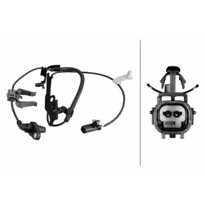 Image of 895420E020, 895420E080, 8954248050 ABS Sensor HELLA 6PU 358 219 121 with bracket Hall 2 pin connector 1075mm LEXUS: RX III