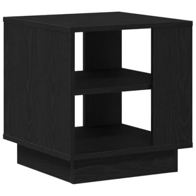 Image of vidaXL Coffee Table Black Oak 40x40x43 cm Engineered Wood