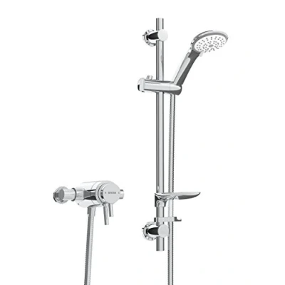 Image of Bristan PM2 CSHXAR C Prism Exposed Concentric Valve with Adjustable Riser, Chrome, Shower w/Kit
