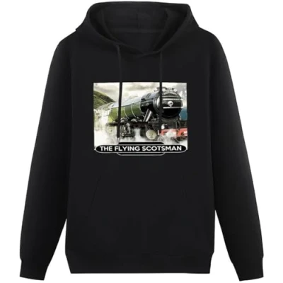 Image of caipiao The Flying Scotsman Steam Train Gift White Mens Hoody Men. Engine Gifts Size XL