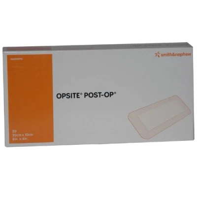 Image of Smith &amp; Nephew SJ66000713 Opsite Post Op Dressing with Pad, 20cm x 10cm, Pack of 20