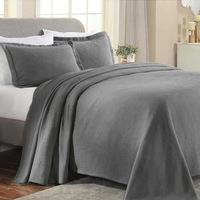 Image of Superior Bedspread, Cotton, Grey, Full