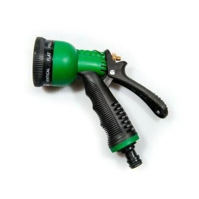 Image of Dunnet Tools Garden Hose Pipe Spray Gun 6 Adjustable Patterns Heavy Duty Metal High Pressure Nozzle/Hose Lawn &amp; Watering Equipment