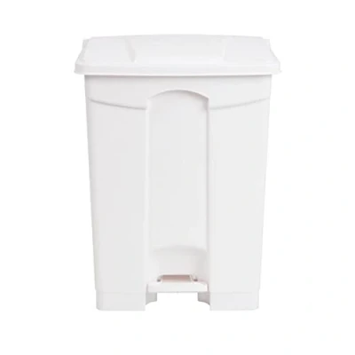 Image of Jantex Kitchen Pedal Lid Bin White 65ltr Waste Polypropylene Catering Equipment