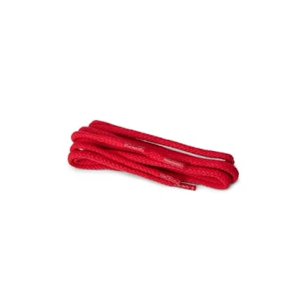 Image of Kaps Round Laces, quality durable 100% cotton shoe laces for casual footwear, made in Europe, 1 pair, many colours and lengths, 100 cm 39 inch 5 to 7 eyelet pairs, 31 Red