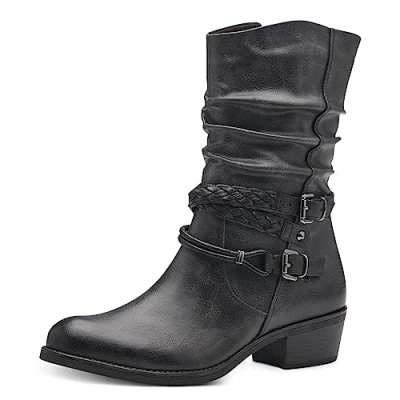 Image of MARCO TOZZI Women&#039;s 2 25316 41 Boot Heel, Anthracite Com, 6.5