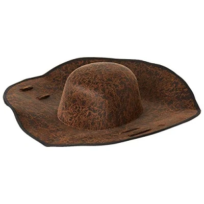 Image of amscan 845554 55 Adult Matey Pirate Hat Costume, Brown/Black, One Size