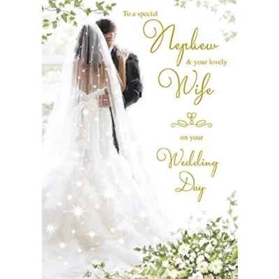 Image of Nephew and Wife on Your Wedding Day Card